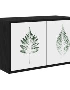 vidaXL Стенен телевизионен шкаф HANAU 69 x 33 x 40 см Черен дъб