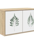 vidaXL Стенен телевизионен шкаф HANAU 69 x 33 x 40 см Дъб сонома