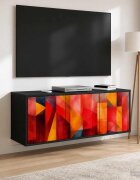 vidaXL Стенен телевизионен шкаф HEESCH 102 x 33 x 40 см Черен дъб