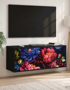 vidaXL Стенен телевизионен шкаф KIEL 102 x 33 x 40 см Черен дъб
