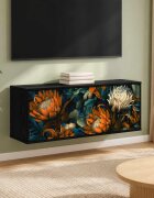 vidaXL Стенен телевизионен шкаф LOCHEM 102 x 33 x 40 см Черен дъб