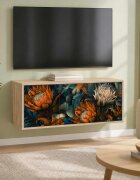 vidaXL Стенен телевизионен шкаф LOCHEM 102 x 33 x 40 см Дъб сонома