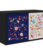 vidaXL Стенен телевизионен шкаф MAINZ 69 x 33 x 40 см Черен дъб