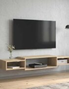 vidaXL Стенен телевизионен шкаф Монтиране на стена Дъб сонома
