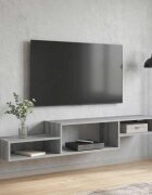 vidaXL Стенен телевизионен шкаф Монтиране на стена Сив Сонома