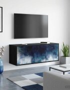 vidaXL Стенен телевизионен шкаф RAALTE 102 x 33 x 40 см Черен дъб