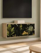 vidaXL Стенен телевизионен шкаф RHENEN 102 x 33 x 40 см Дъб сонома