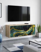 vidaXL Стенен телевизионен шкаф WIJHE 102 x 33 x 40 см Дъб сонома