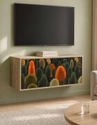 vidaXL Стенен телевизионен шкаф ZAANDAM 102 x 33 x 40 см Дъб сонома