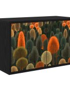 vidaXL Стенен телевизионен шкаф ZAANDAM 69 x 33 x 40 см Черен дъб