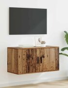 vidaXL Стенен ТВ кабинет 80 х 34.5 х 40 см Старо дърво