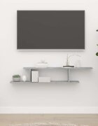 vidaXL Стенен ТВ рафт бетонно сив 125x18x23 см инженерно дърво