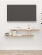 vidaXL Стенен ТВ рафт дъб сонома 125x18x23 см инженерно дърво