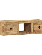 vidaXL Стенен ТВ шкаф 100x32x25 см масивно дърво цвят манго