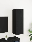 vidaXL Стенен ТВ шкаф 305 x 30 x 90 см Черния дъб Инженерна дървесина