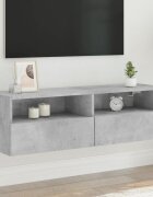 vidaXL Стенен ТВ шкаф бетонно сив 100x30x30 см инженерно дърво