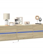 vidaXL Стенен ТВ шкаф с LED дъб сонома 180x31x45 см