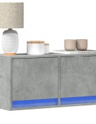 vidaXL Стенен ТВ шкаф с LED осветление бетонно сив 80x31x38 см