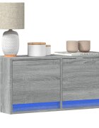 vidaXL Стенен ТВ шкаф с LED осветление сив сонома 80x31x38 см