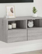 vidaXL Стенен ТВ шкаф сив сонома 60x30x30 см инженерно дърво