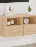 vidaXL Стенен ТВ шкаф сонома дъб 60x30x30 см инженерно дърво