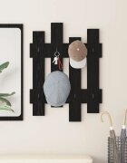 vidaXL Стенен закачалка за палта Черния дъб 60 x 3 x 82 см