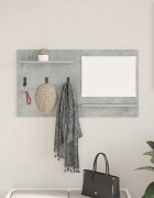 vidaXL Стенен закачалка за палта Циментено сиво 90 x 10 x 50 см