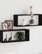 vidaXL Стени за рафтове 2 бр. Черния дъб 60 x 15 x 23 cm