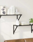 vidaXL Стени за рафтове 2 бр. Черния дъб 60 x 25 x 255 cm
