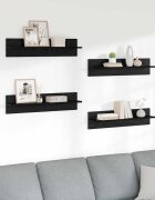 vidaXL Стени за рафтове 4 бр. Черния дъб 80 x 115 x 18 см
