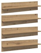 vidaXL Стени за рафтове 4 бр. Дъб 80 x 115 x 18 см