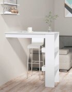 vidaXL Стенна бар маса бяла 102x45x1035 см инженерно дърво