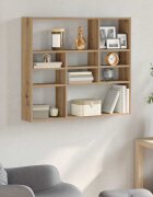 vidaXL стенна етажерка Artisan Oak 90x16x78 cm Инженерна дървесина