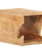 vidaXL Стенна стойка за колело 35x25x25 см грубо мангово дърво масив