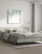 vidaXL Стенна табла за легло бетонно сив 240x15x80 см инженерно дърво