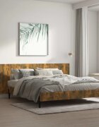 vidaXL Стенна табла за легло опушен дъб 240x15x80 см инженерно дърво