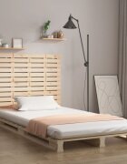 vidaXL Стенна табла за спалня 106x3x915 см борово дърво масив