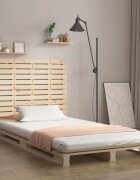 vidaXL Стенна табла за спалня 126x3x915 см борово дърво масив