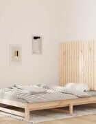 vidaXL Стенна табла за спалня 1275x3x90 см борово дърво масив
