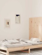 vidaXL Стенна табла за спалня 955x3x90 см борово дърво масив
