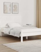 vidaXL Стенна табла за спалня бяла 1275x3x60 см борово дърво масив