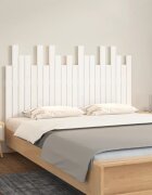 vidaXL Стенна табла за спалня бяла 140x3x80 см борово дърво масив