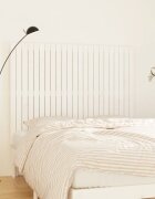 vidaXL Стенна табла за спалня бяла 1465x3x110 см борово дърво масив
