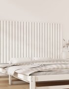 vidaXL Стенна табла за спалня бяла 1595x3x90 см борово дърво масив