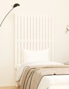 vidaXL Стенна табла за спалня бяла 825x3x110 см борово дърво масив