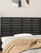vidaXL Стенна табла за спалня черна 126x3x63 см борово дърво масив