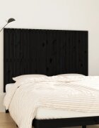 vidaXL Стенна табла за спалня черна 1595x3x110см борово дърво масив