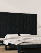 vidaXL Стенна табла за спалня черна 1595x3x90см борово дърво масив