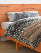vidaXL Стенна табла за спалня кафява 166x3x63 см борово дърво масив