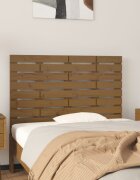 vidaXL Стенна табла за спалня меденокафява 106x3x63 см бор масив